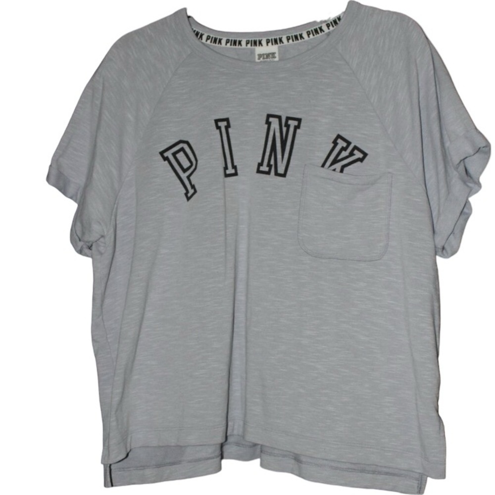 PINK by Victoria's Secret light purple short sleeve cropped shirt